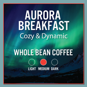 Aurora Breakfast whole bean coffee label