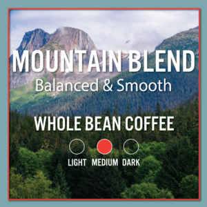 Mountain Blend whole bean coffee, medium roast
